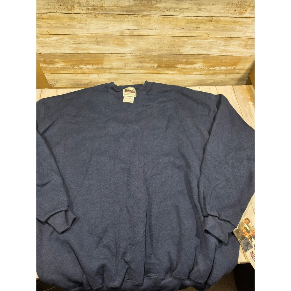 Vintage Brittania Levi Strauss Navy Heavyweight Sweatshirt XL Made in USA NWT